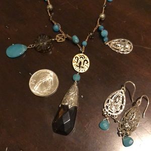 Boho-style Silpada Necklace & Earring Set